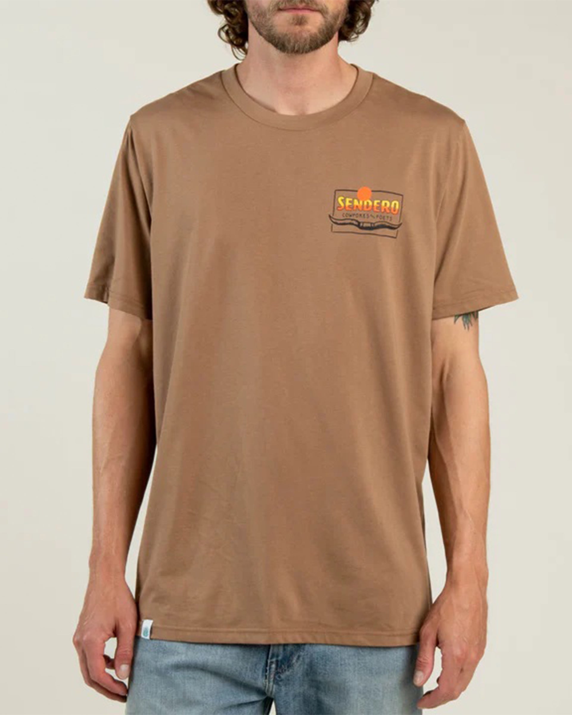 Sendero Provisions Co. Cowpokes Poets Short Sleeve T-Shirt - Light Brown