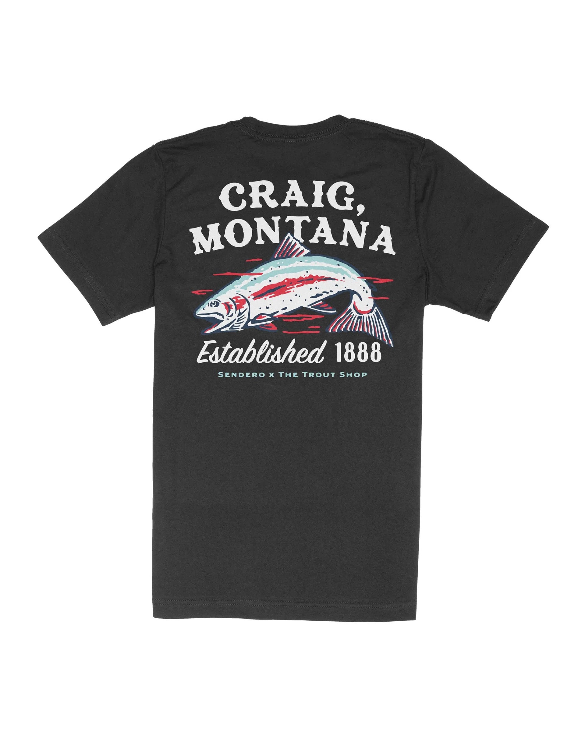 Sendero Provisions Co. Craig, Montana Short Sleeve T-Shirt - Black