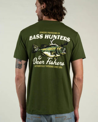 Sendero Provisions Co. Deer Fishers Short Sleeve T-Shirt - Army Green