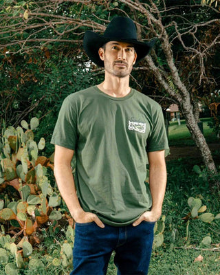 Sendero Provisions Co. Deer Fishers Short Sleeve T-Shirt - Army Green