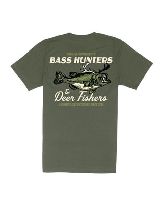Sendero Provisions Co. Deer Fishers Short Sleeve T-Shirt - Army Green