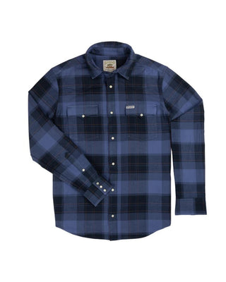 Sendero Provisions Co. Durango Flannel Pearlsnap - Woodrow Plaid Midnight