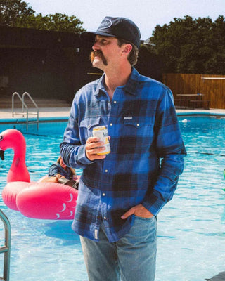 Sendero Provisions Co. Durango Flannel Pearlsnap - Woodrow Plaid Midnight