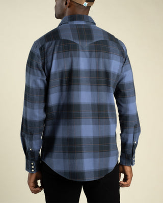 Sendero Provisions Co. Durango Flannel Pearlsnap - Woodrow Plaid Midnight