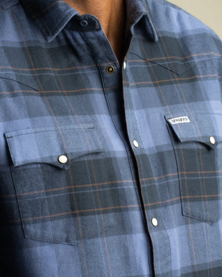 Sendero Provisions Co. Durango Flannel Pearlsnap - Woodrow Plaid Midnight
