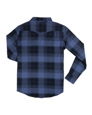 Sendero Provisions Co. Durango Flannel Pearlsnap - Woodrow Plaid Midnight