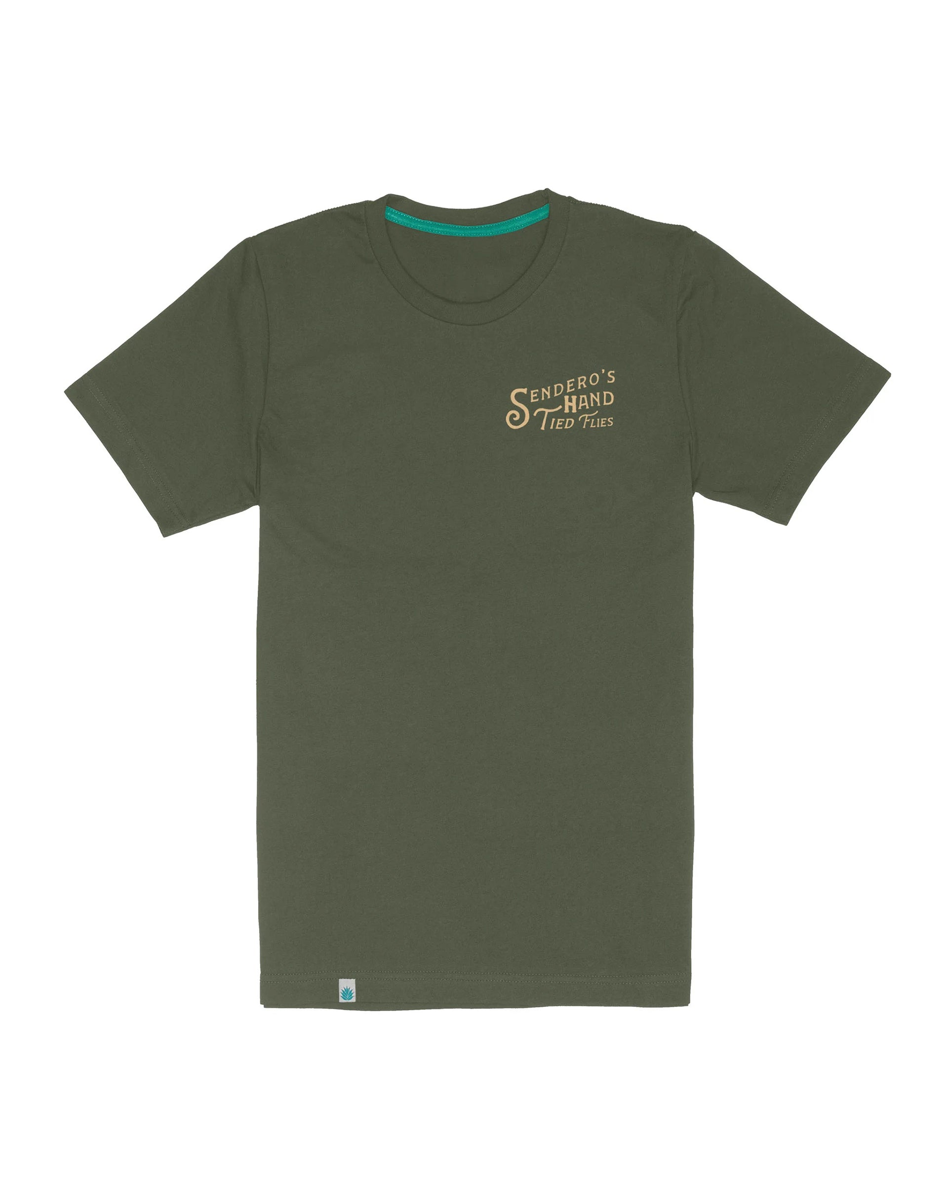 Sendero Provisions Co. Hand Tied Flies Short Sleeve T-Shirt - Army Green