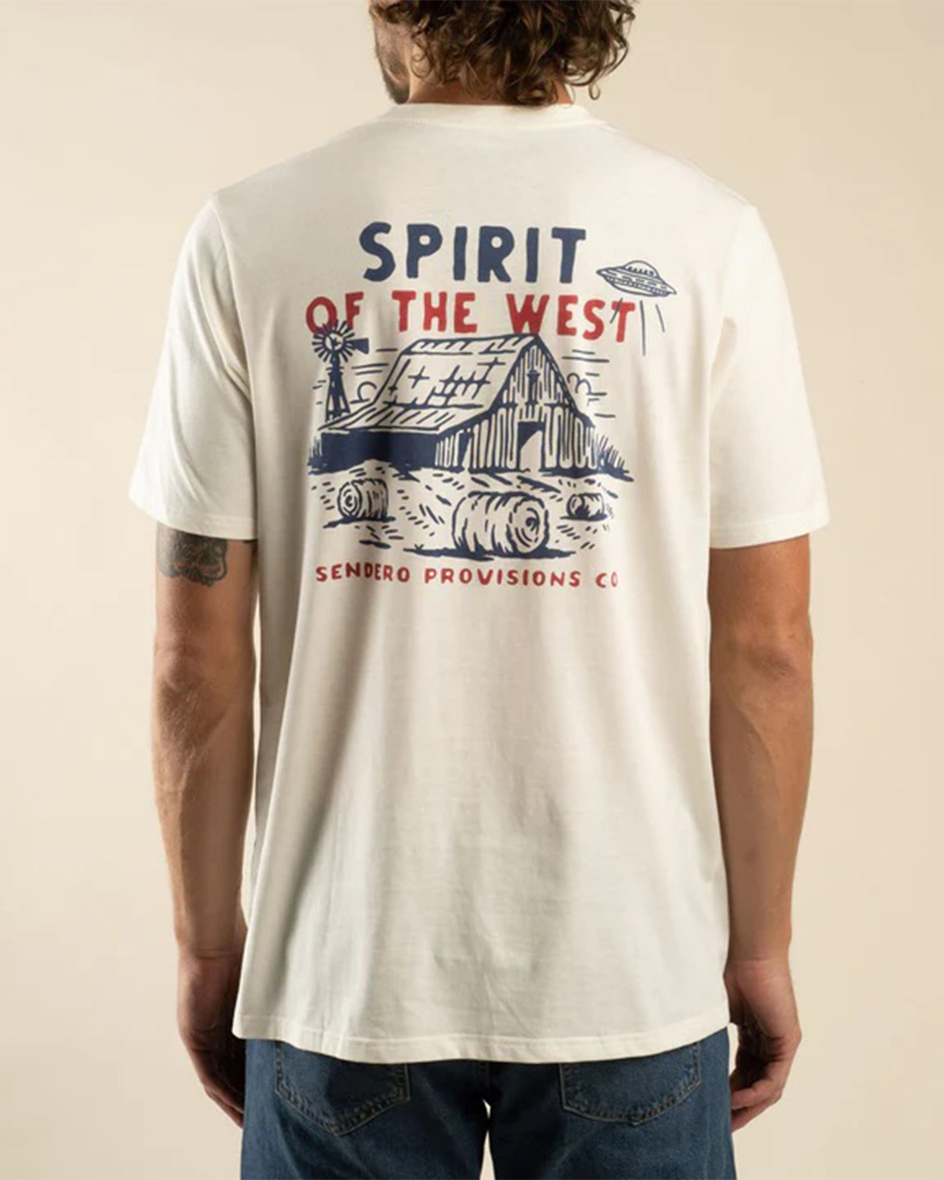 Sendero Provisions Co. High Plains Short Sleeve T-Shirt - Vintage White