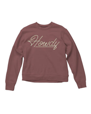 Sendero Provisions Co. Howdy Drop Shoulder Sweatshirt - Dusty Mauve