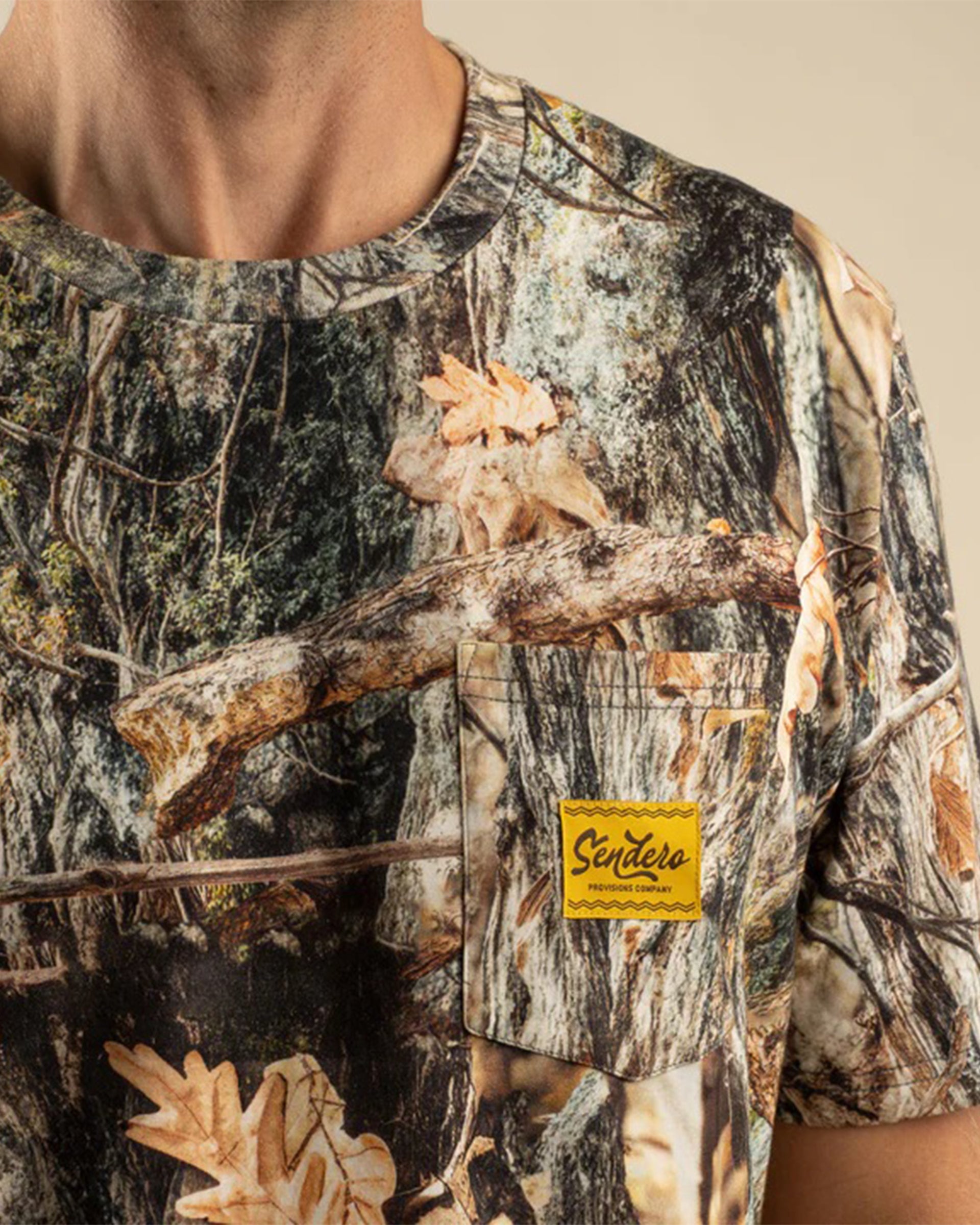 Sendero Provisions Co. Logo Vintage Pocket Short Sleeve T-Shirt - Will Tree Camo