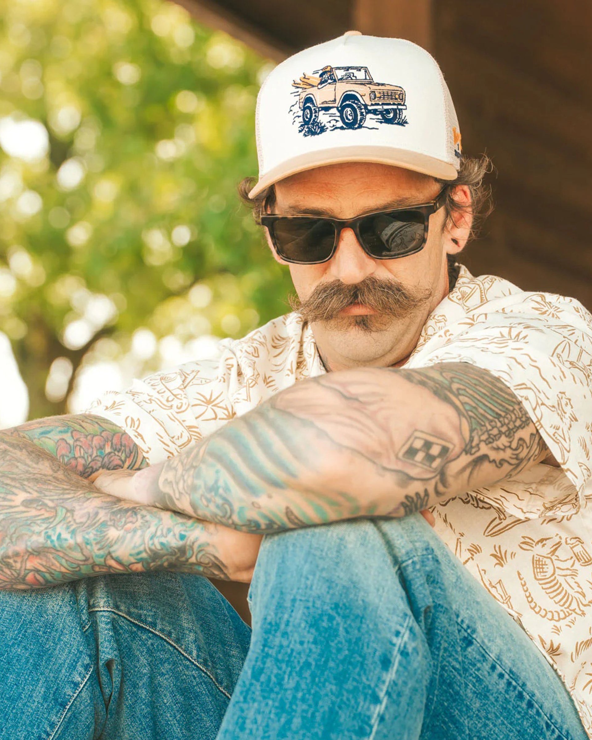 Sendero x Waco Surf Lone Star Road Trip Hat - White