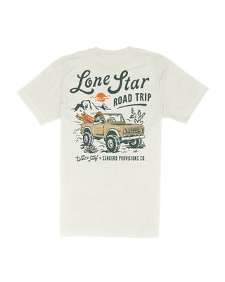 Sendero Provisions Co. x Waco Surf Lone Surf Road Trip Short Sleeve T-Shirt - Vintage White