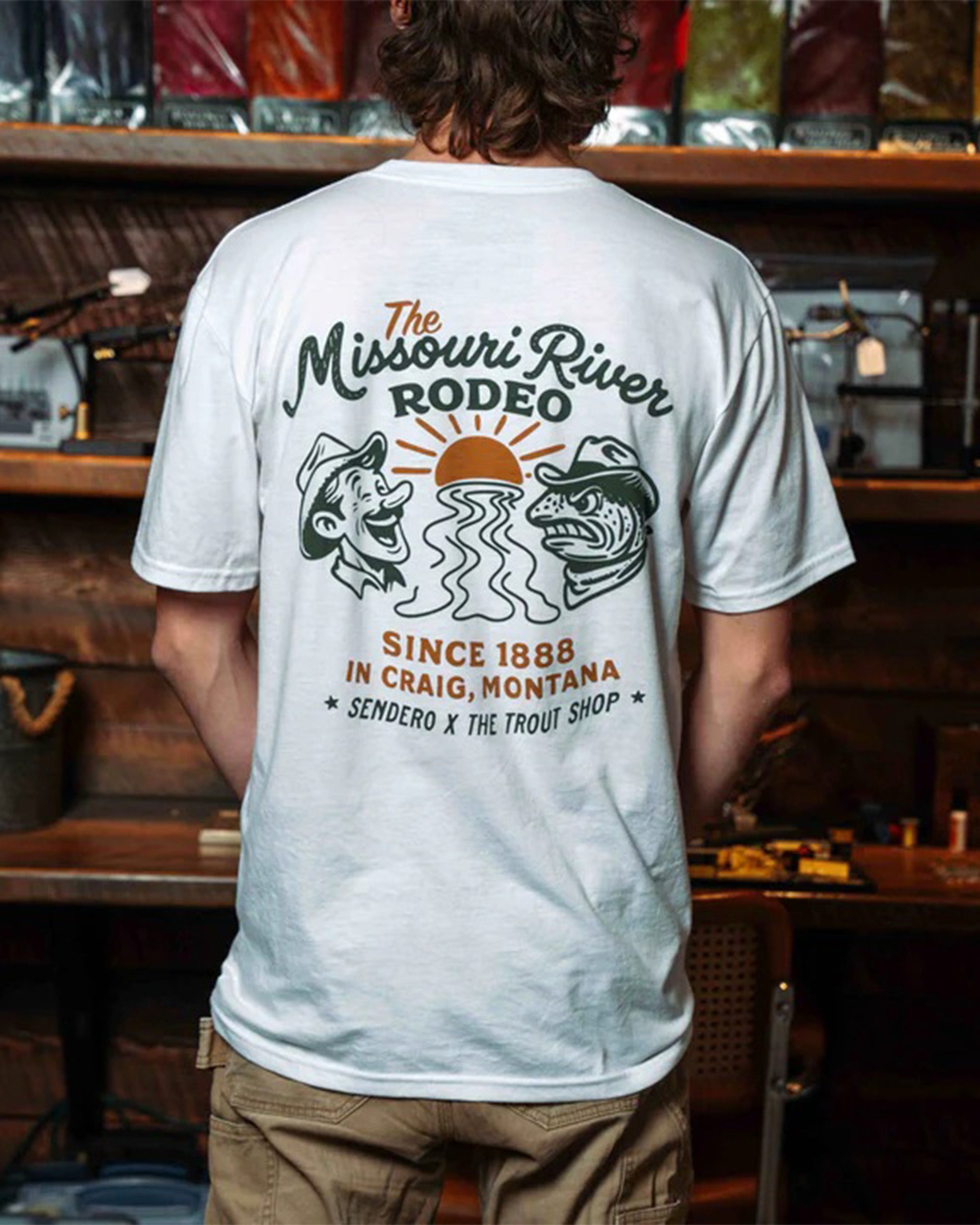 Sendero Provisions Co. Missouri River Rodeo Short Sleeve T-Shirt - Vintage White
