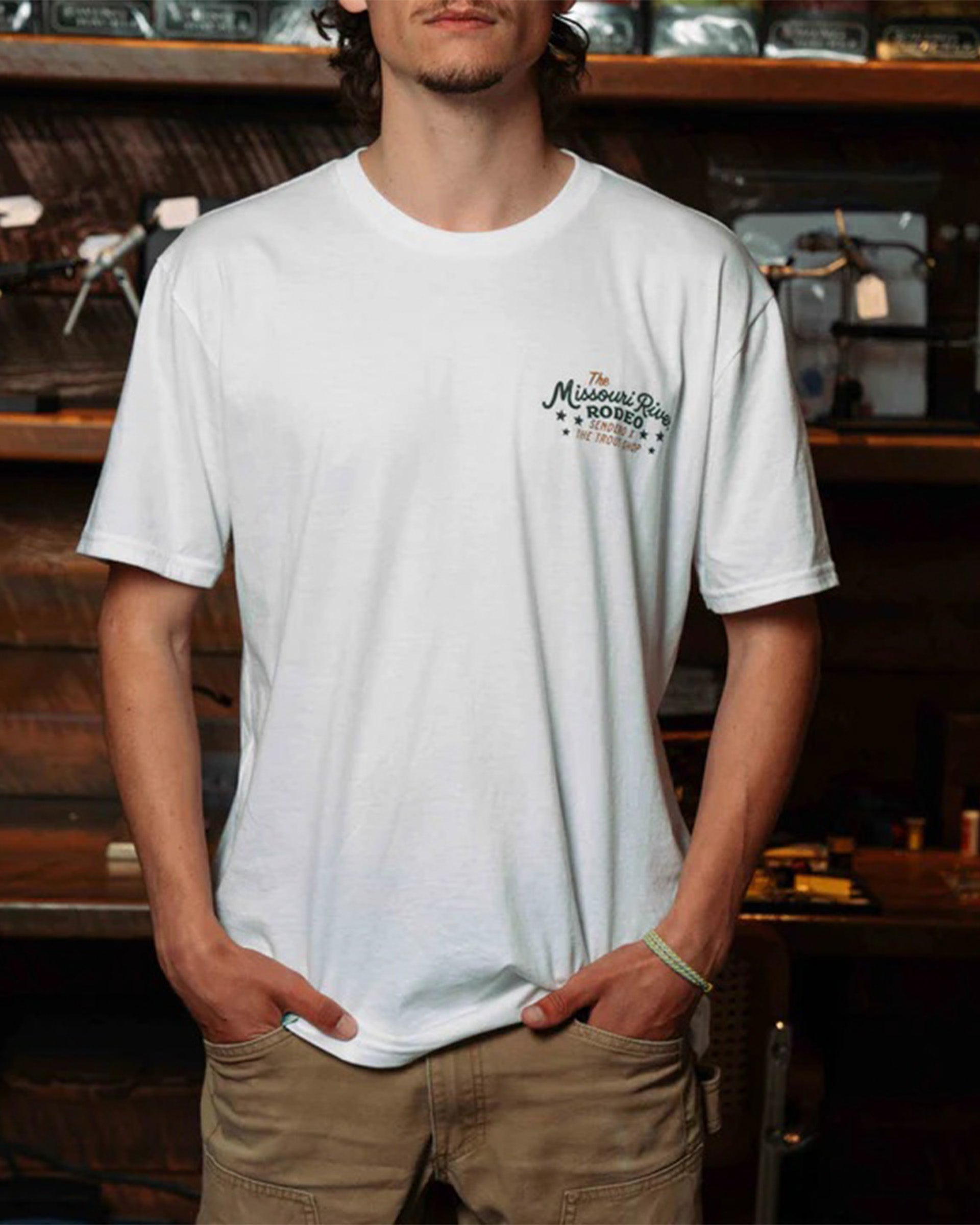 Sendero Provisions Co. Missouri River Rodeo Short Sleeve T-Shirt - Vintage White
