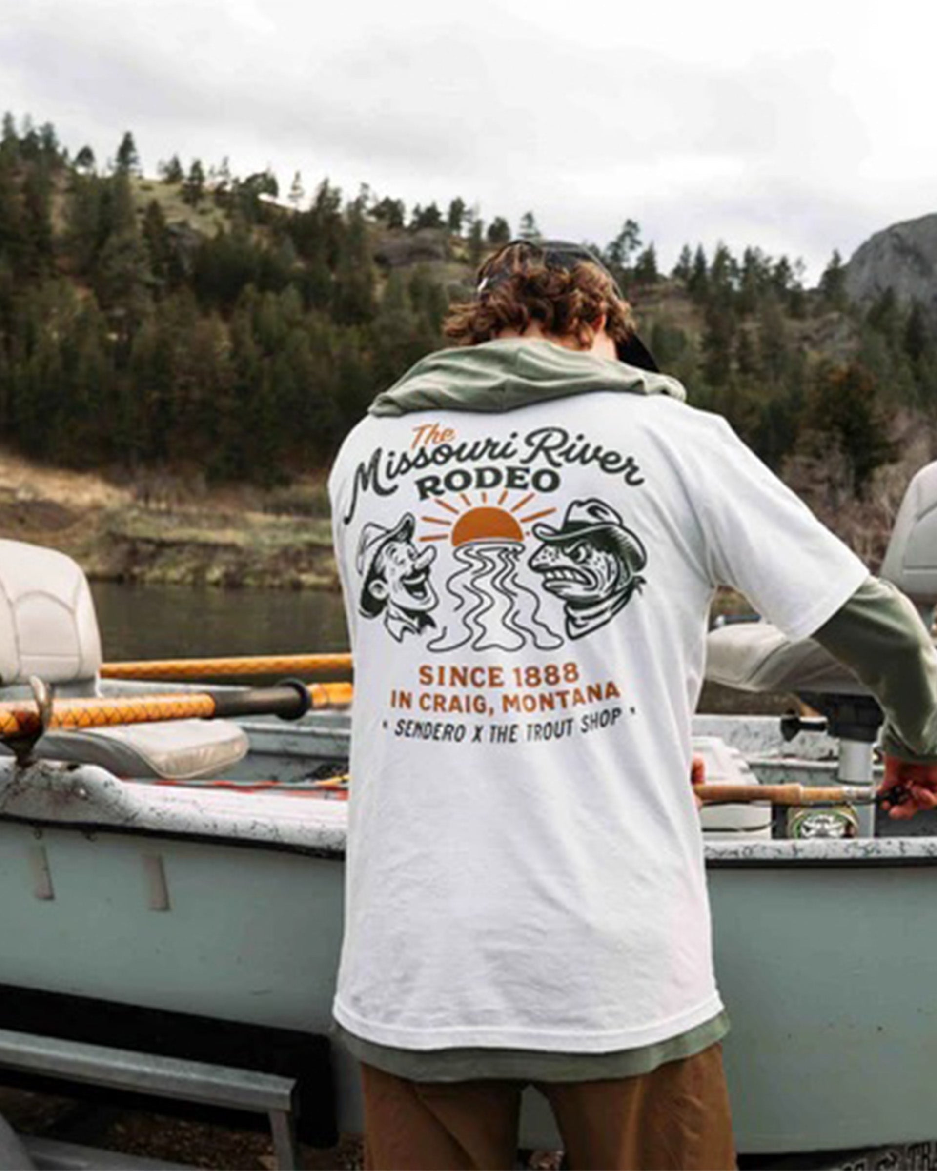 Sendero Provisions Co. Missouri River Rodeo Short Sleeve T-Shirt - Vintage White
