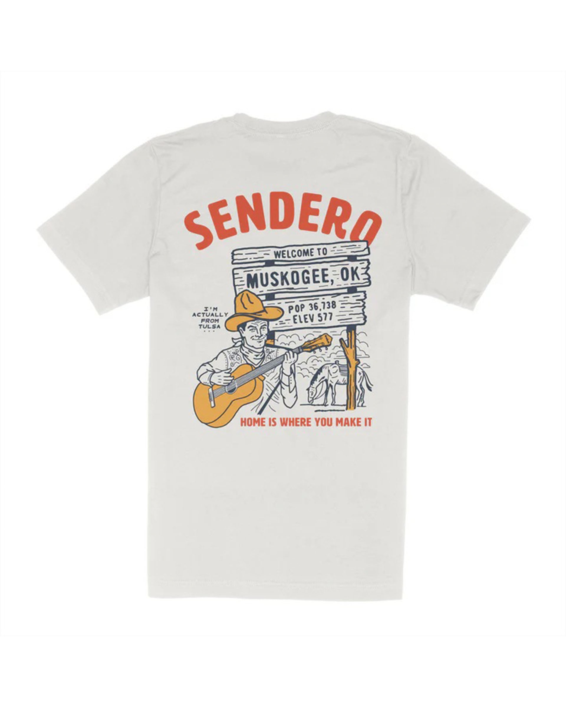 Sendero Provisions Co. Muskogee Okie Short Sleeve T-Shirt - Vintage White