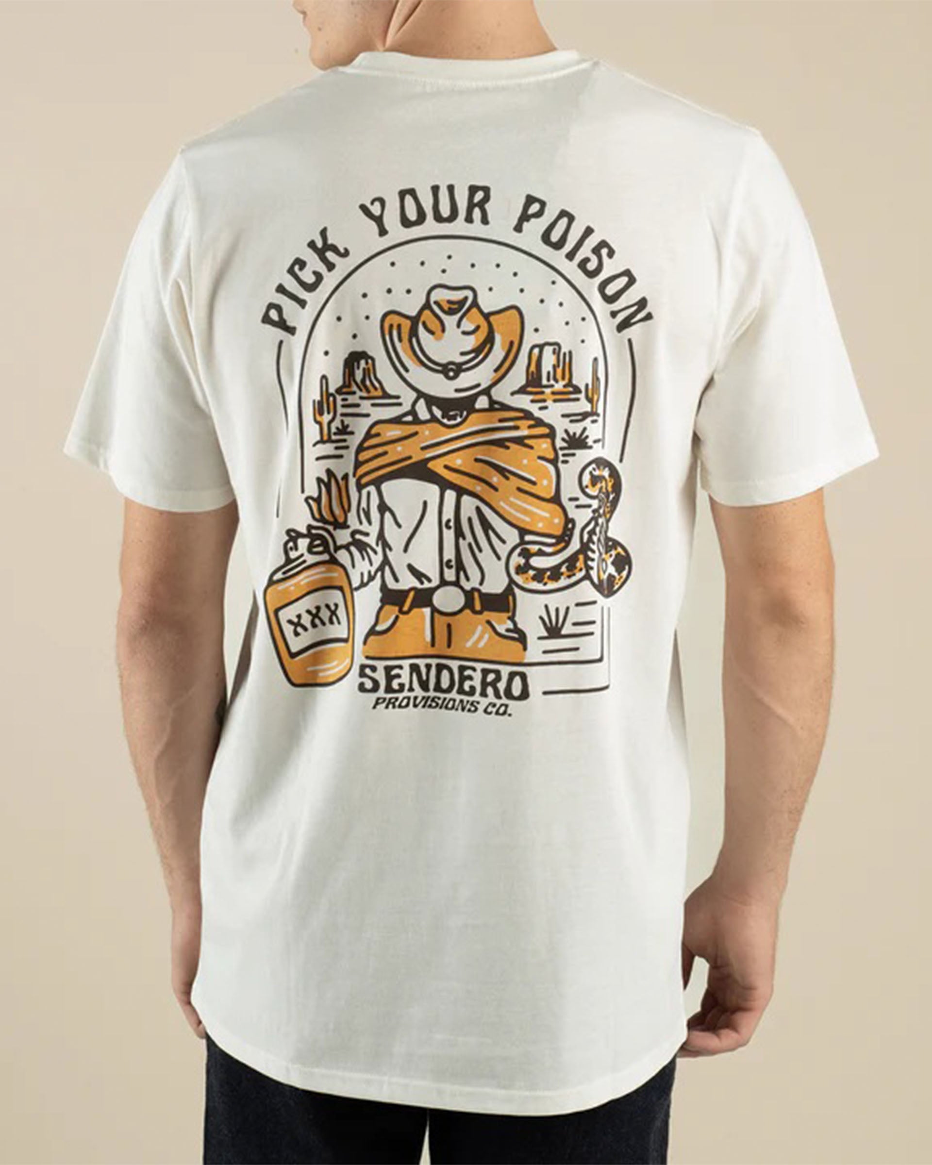 Sendero Provisions Co. Pick Your Poison Short Sleeve T-Shirt - Vintage White
