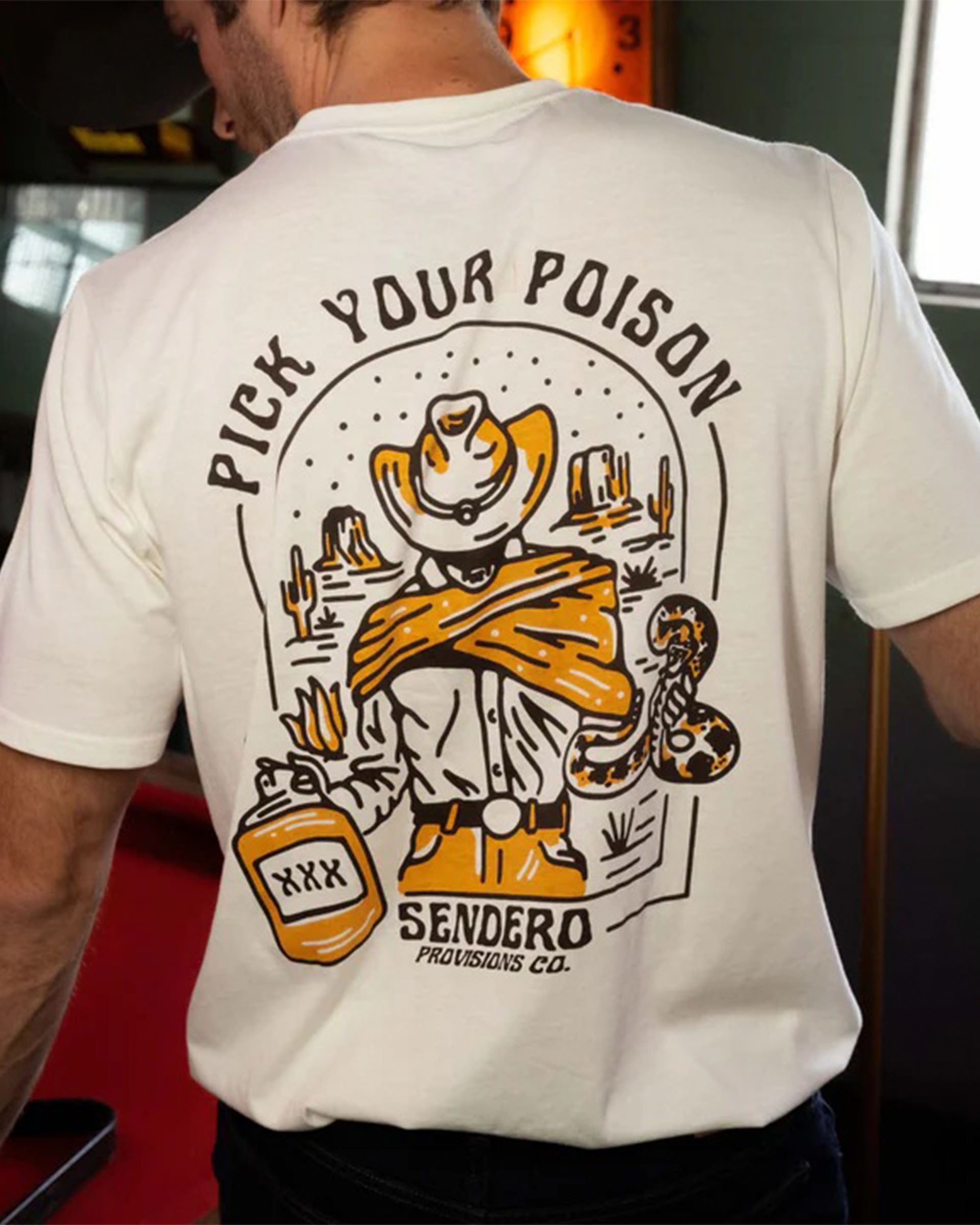 Sendero Provisions Co. Pick Your Poison Short Sleeve T-Shirt - Vintage White