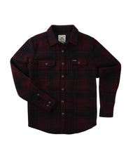 Sendero Provisions Co. Pinedale Flannel - Black/Maroon