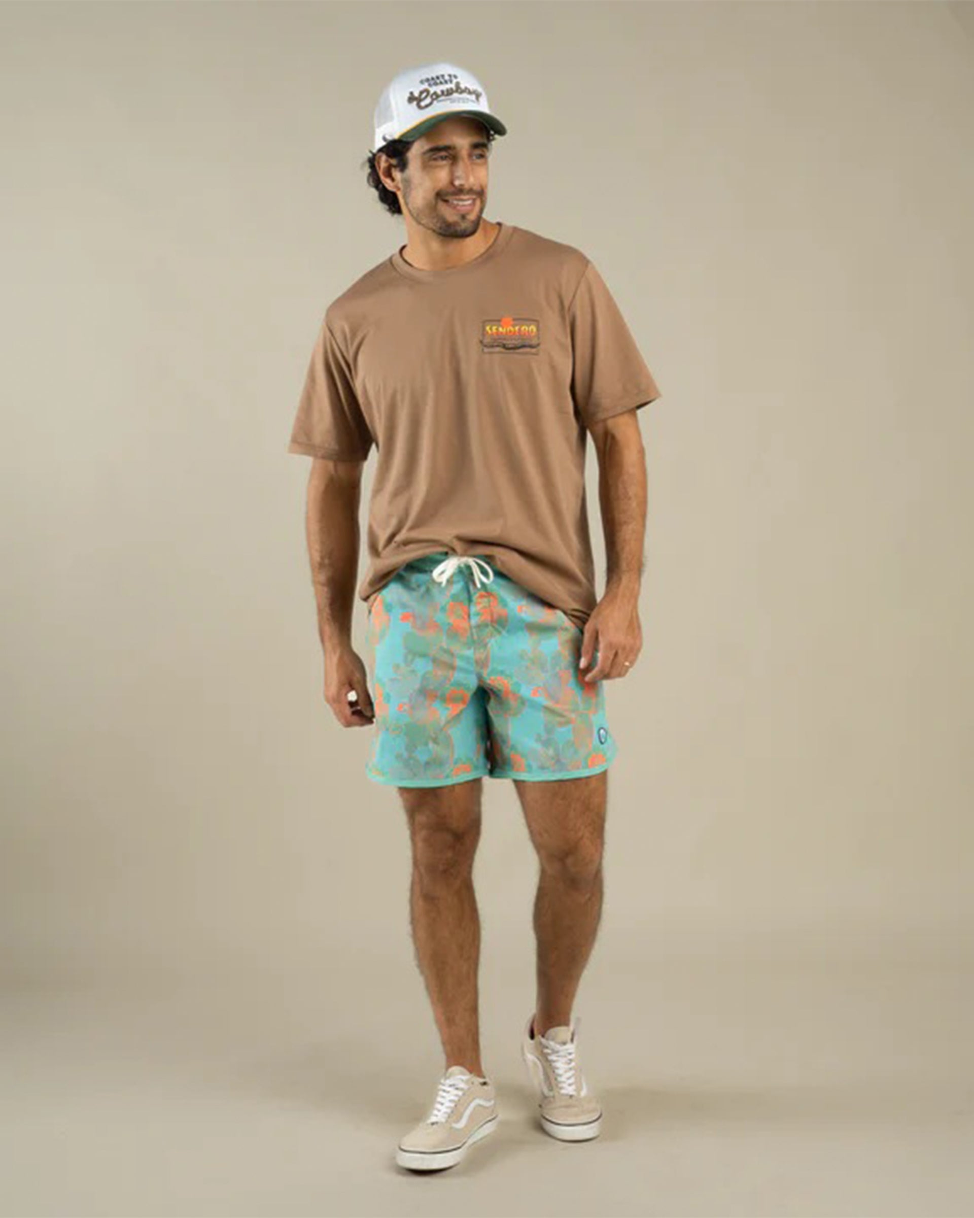 Sendero Provisions Co. Point Bar Boardshort - Nopal Cosmico Verde Vivo