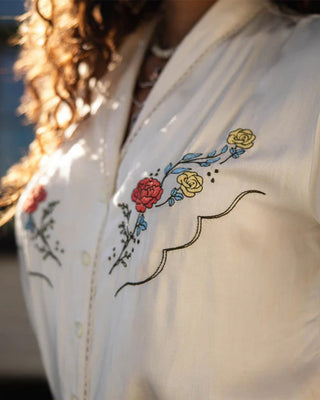 Sendero Provisions Co. Women's Prairie Rose Lace Blouse - White