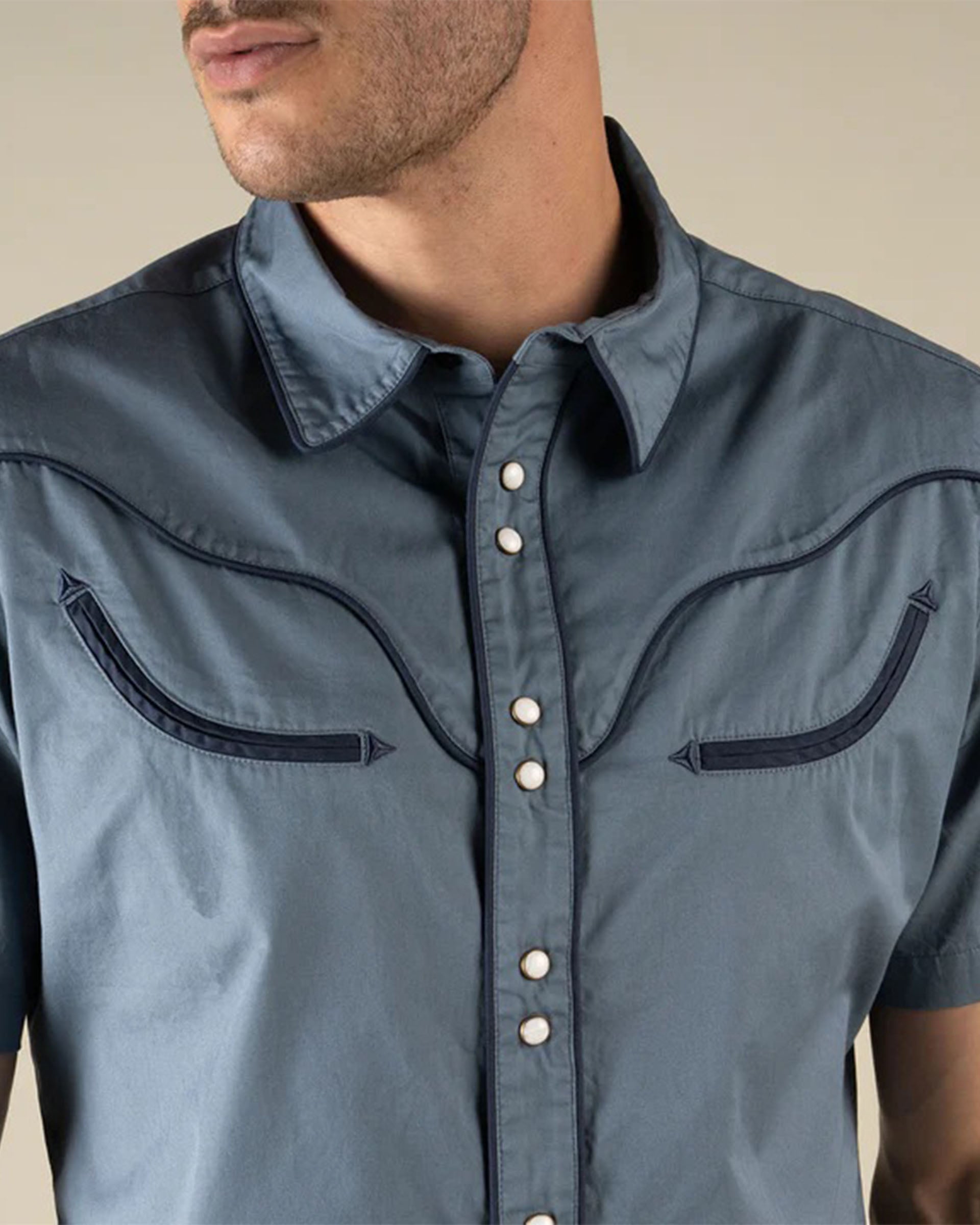 Sendero Provisions Co. The Prescott Western Shirt - Faded Navy