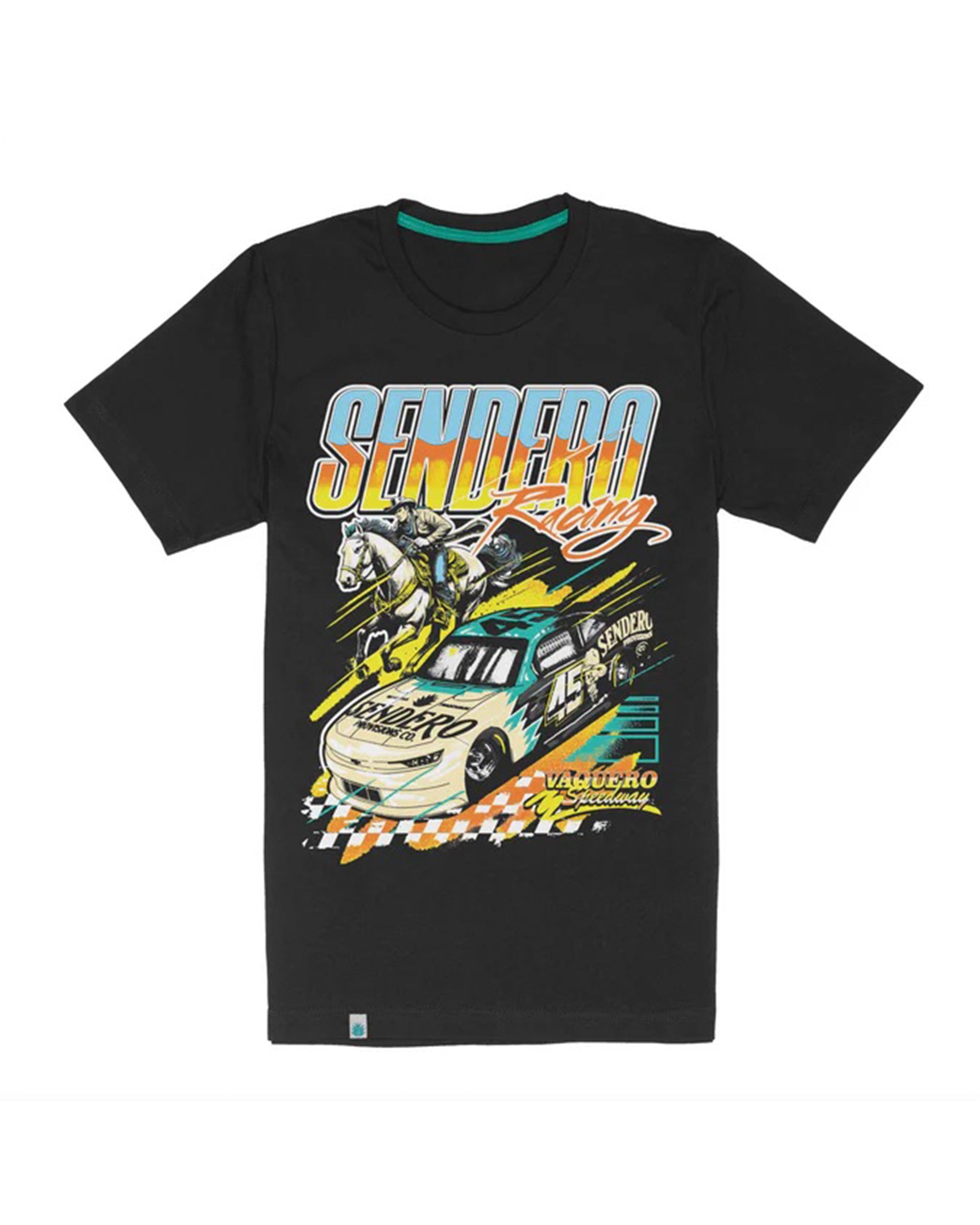 Sendero Racing Vintage S/S T-Shirt - Black