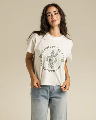 Sendero Provisions Co. Women's Reach For The Sky Boxy Tee - Vintage White