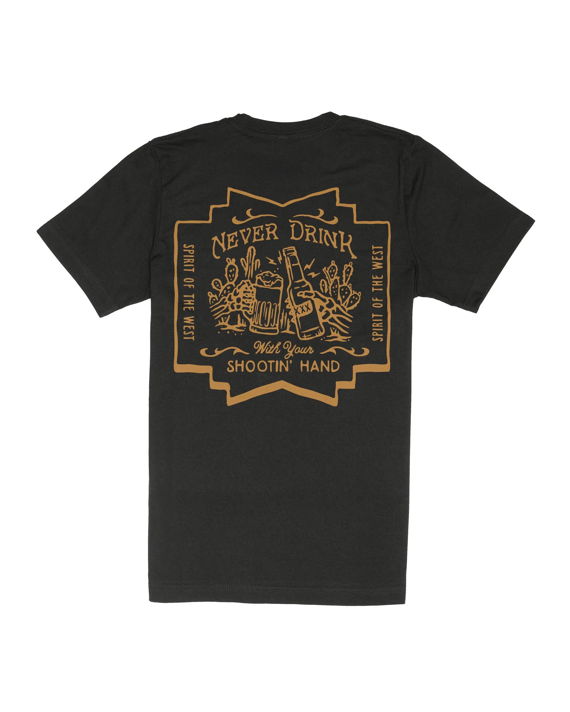 Sendero Provisions Co. Shootin' Hand Short Sleeve T-Shirt - ¡Salud! Edition - Black