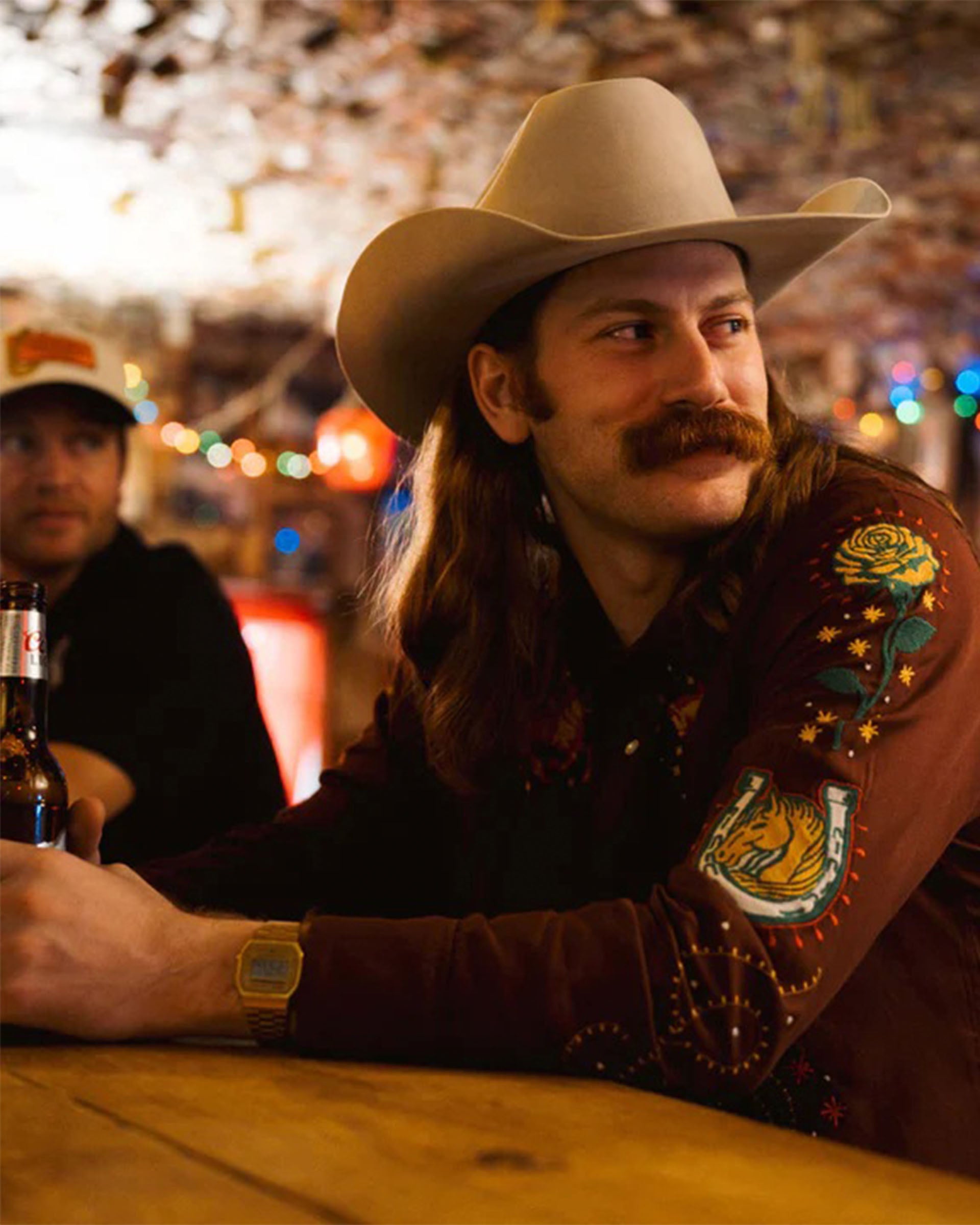 Sendero Provisions Co. Show Pony Embroidered Western Pearl Snap Long Sleeve Shirt - Electric Brown