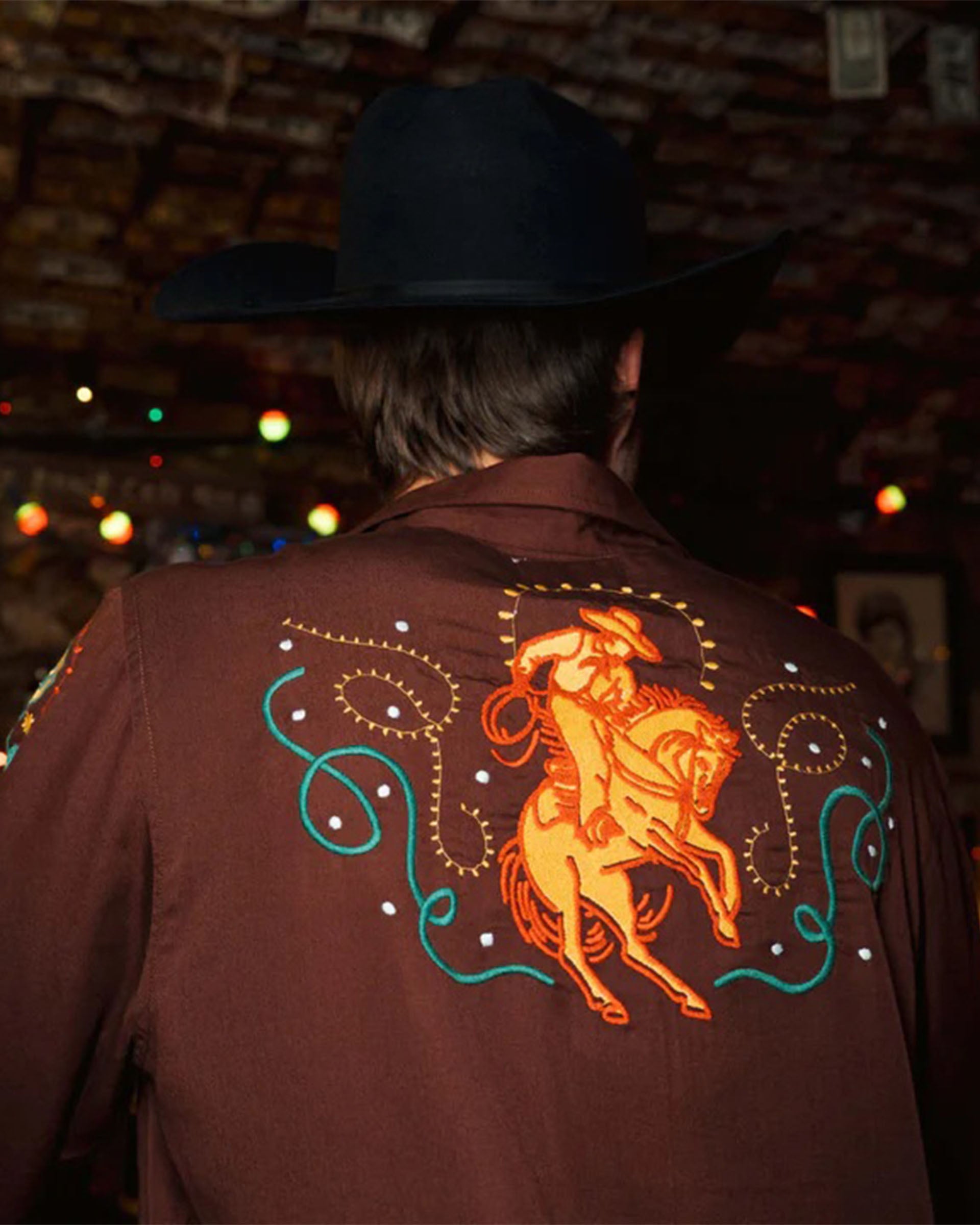 Sendero Provisions Co. Show Pony Embroidered Western Pearl Snap Long Sleeve Shirt - Electric Brown