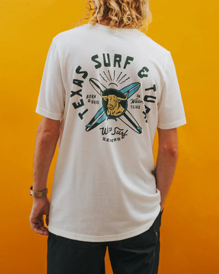 Sendero x Waco Surf Texas Surf and Turf S/S T-Shirt - Vintage White