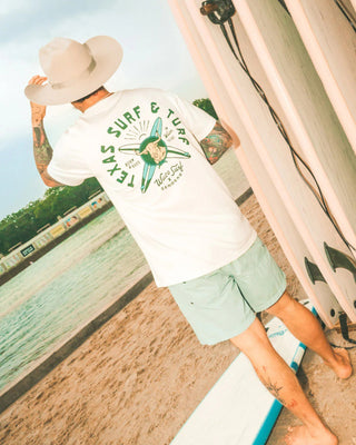 Sendero x Waco Surf Texas Surf and Turf S/S T-Shirt - Vintage White