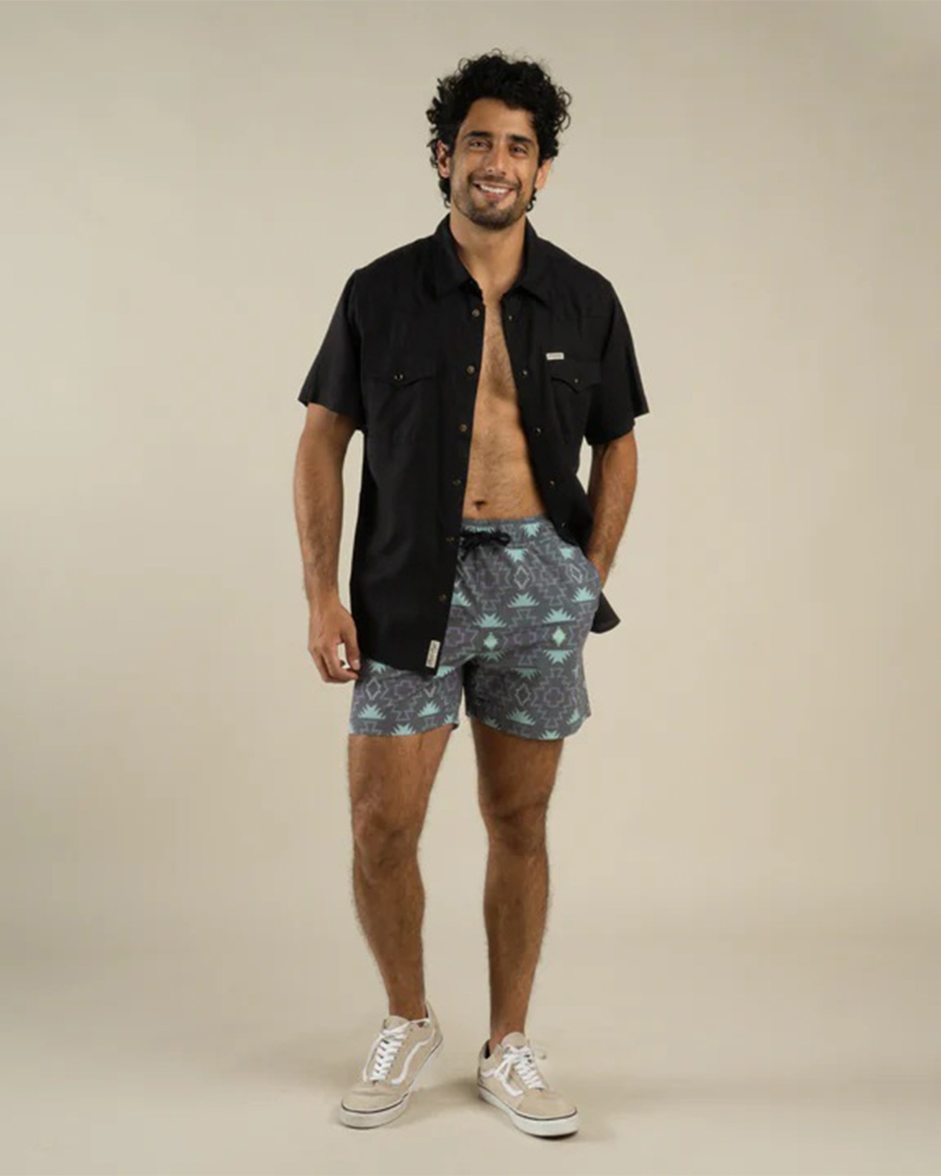 Sendero Provisions Co. The Barton Elastic Boardshort - Chevron Dark
