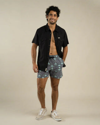 Sendero Provisions Co. The Barton Elastic Boardshort - Chevron Dark