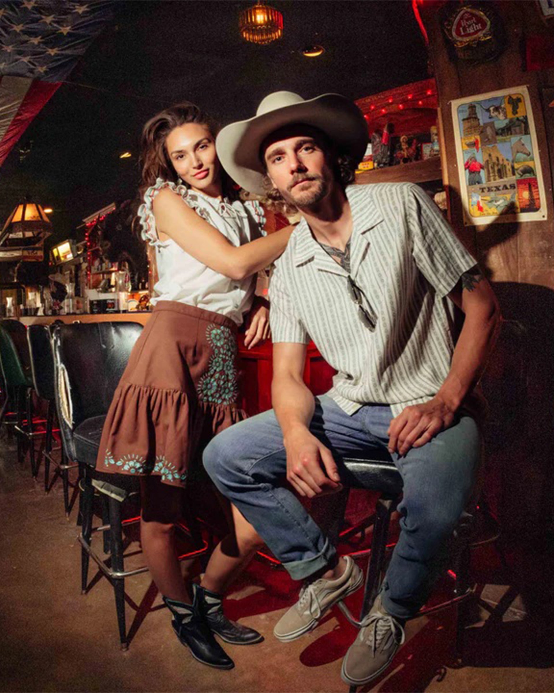 Sendero Provisions Co. The Padre Short Sleeve Shirt - Serape Stripe Teal