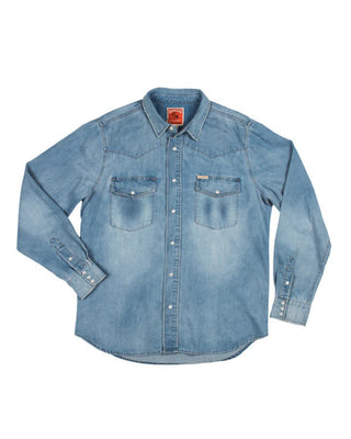 Sendero Provisions Co. The Wyatt Pearl Snap Shirt - Vintage Denim