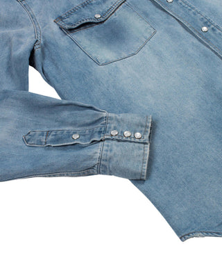 Sendero Provisions Co. The Wyatt Pearl Snap Shirt - Vintage Denim