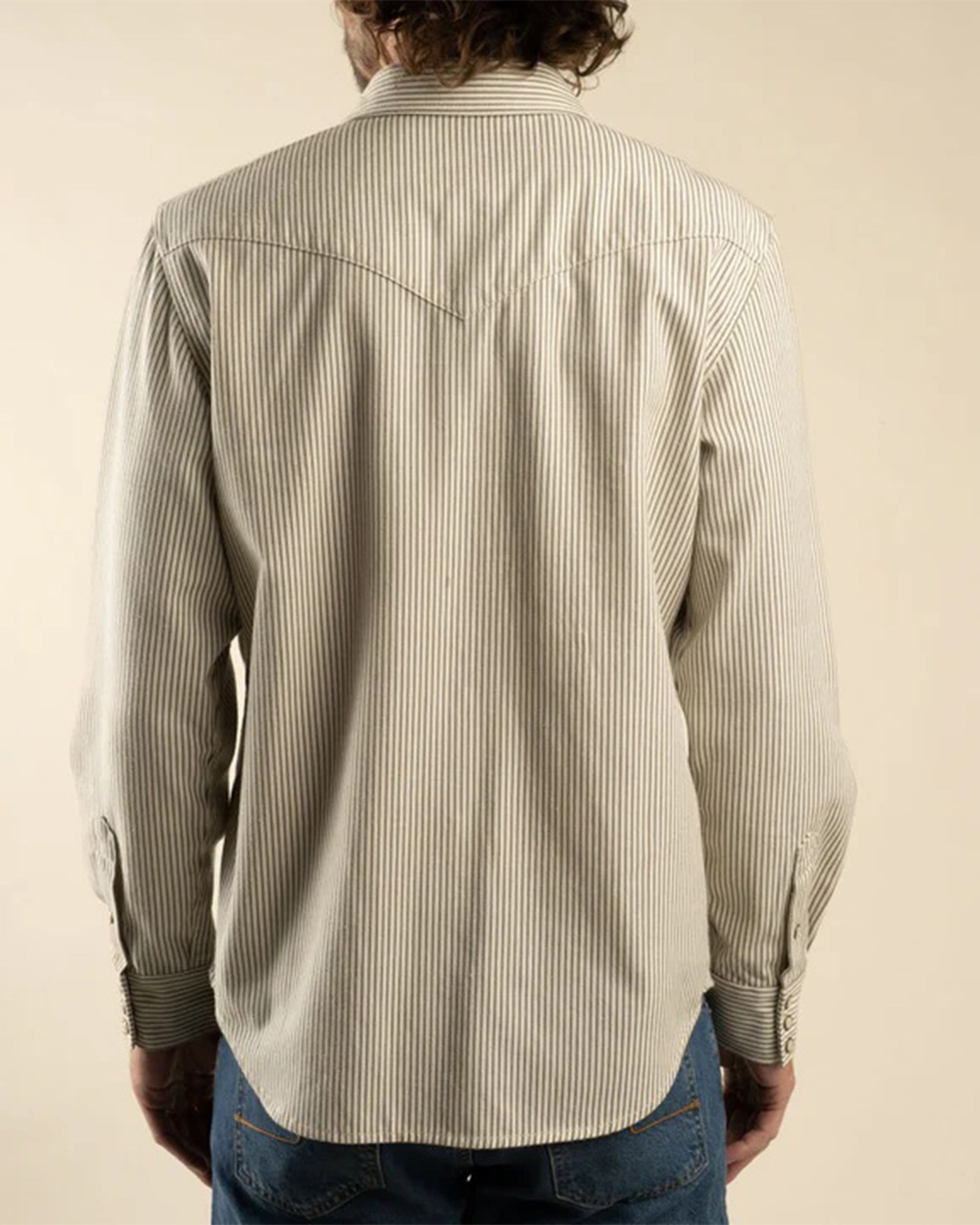 Sendero Provisions Co. The Wyatt Pearl Snap Long Sleeve Denim Shirt - Grey Hickory
