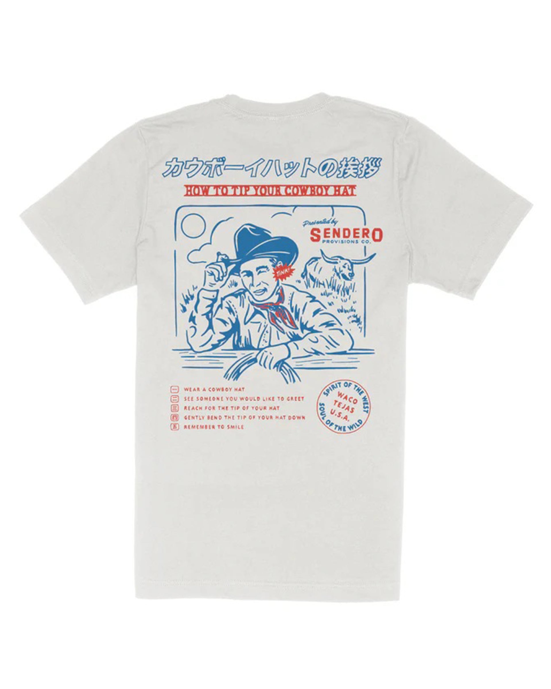 Sendero Provisions Co. Tip Your Hat Short Sleeve T-Shirt - Vintage White