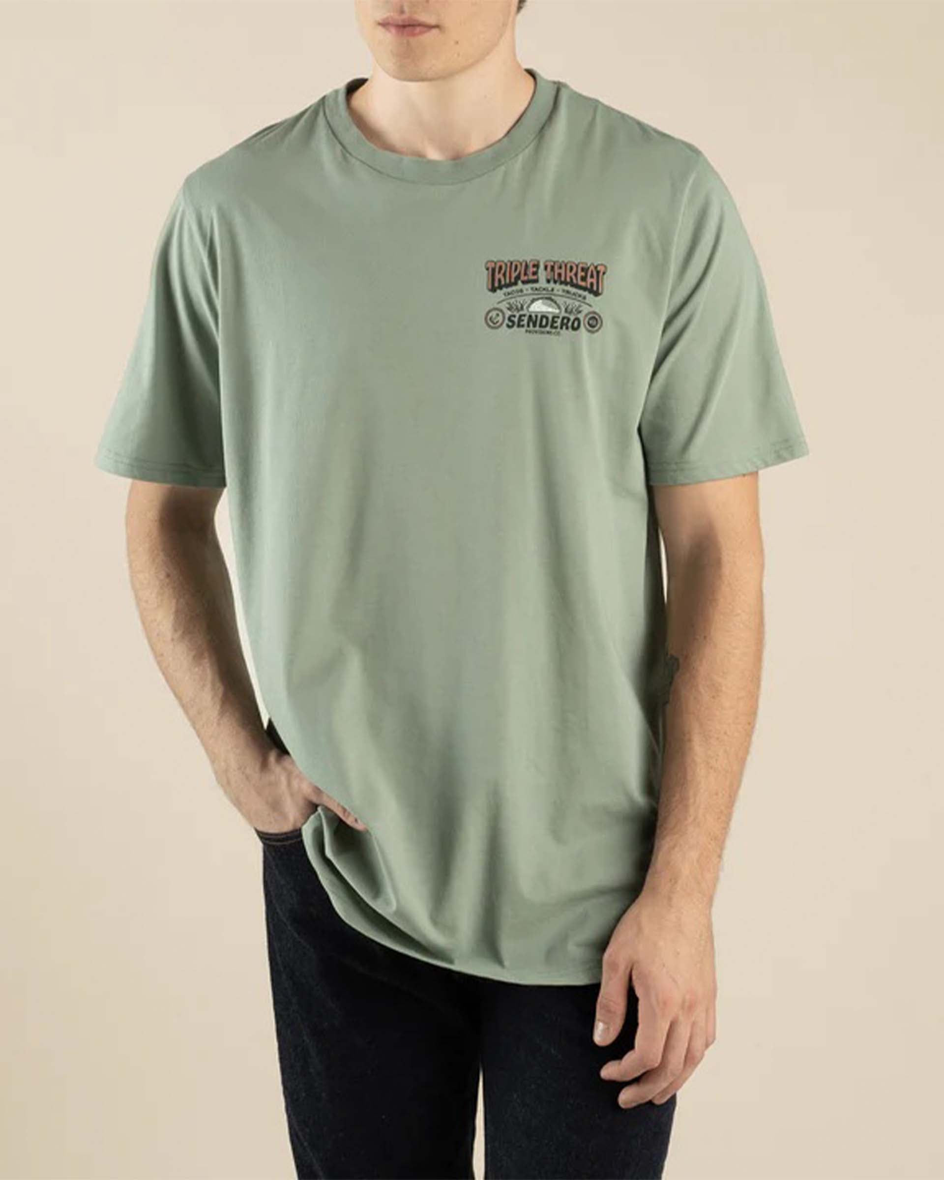 Sendero Provisions Co. Triple Threat Short Sleeve T-Shirt - Laguna