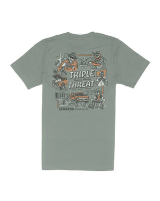 Sendero Provisions Co. Triple Threat Short Sleeve T-Shirt - Laguna