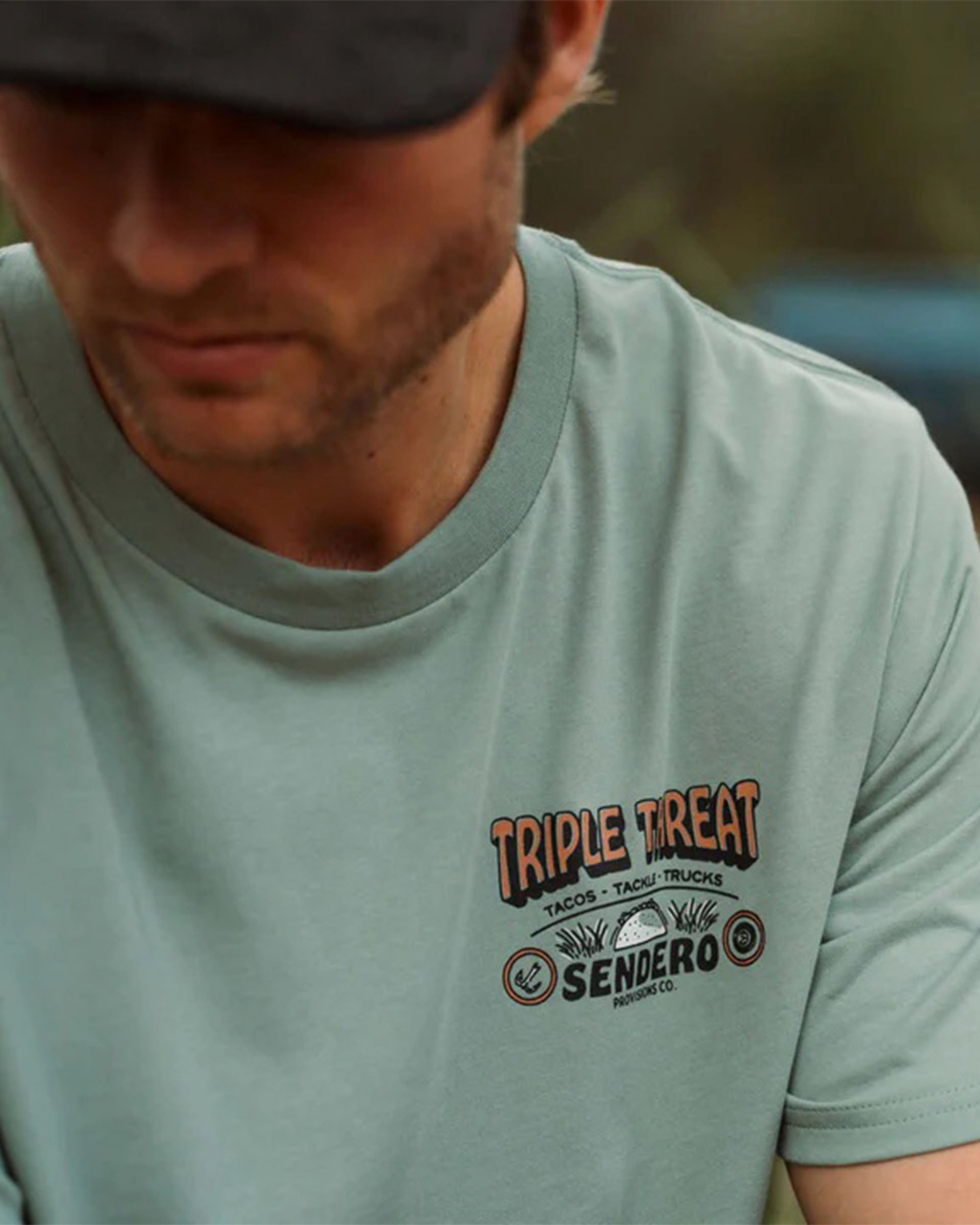 Sendero Provisions Co. Triple Threat Short Sleeve T-Shirt - Laguna