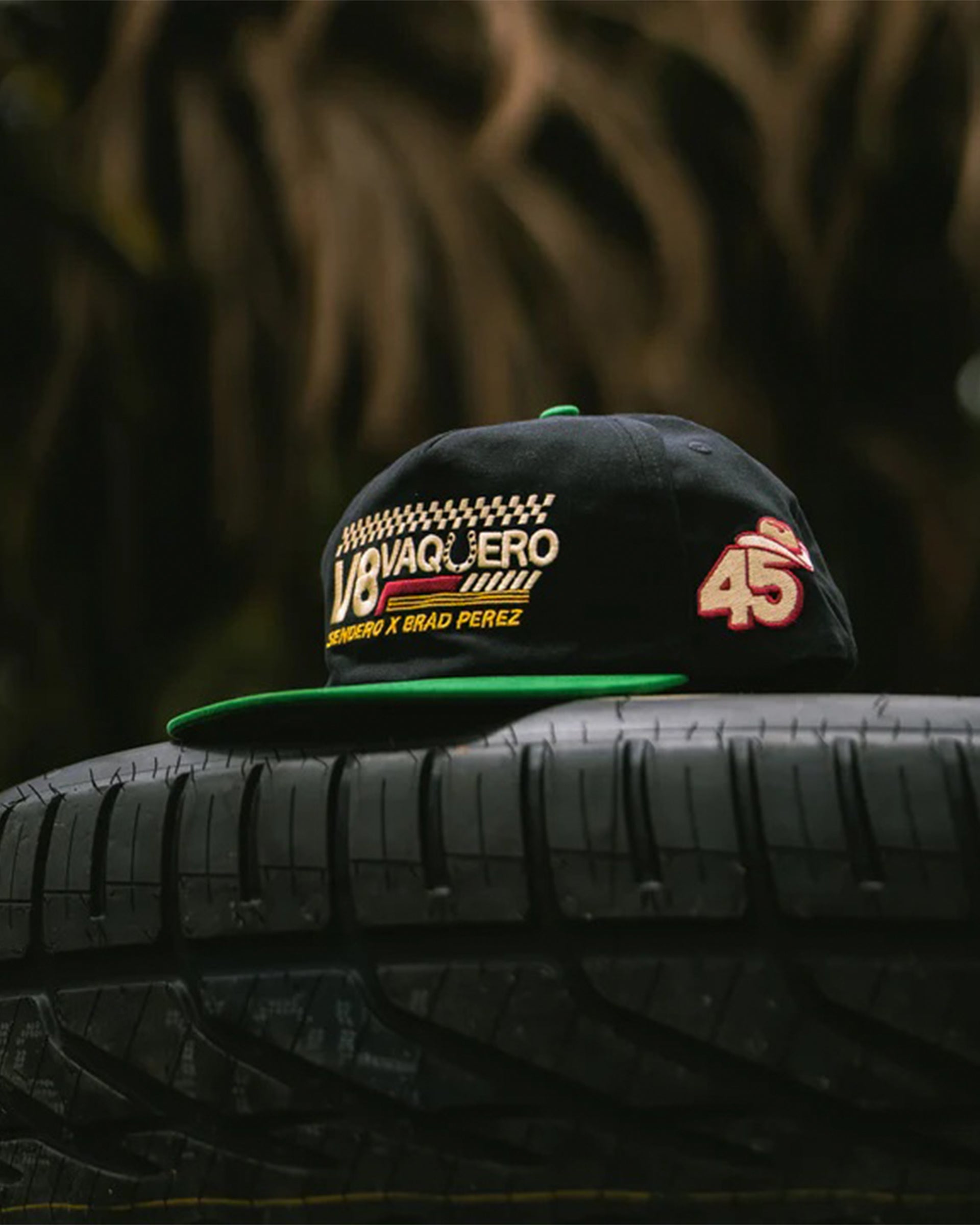 V8 Vaquero Hat - Black/Green