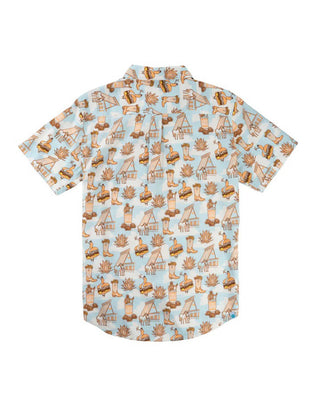 Sendero Provisions Co. Whataburger x Sendero City Slicker Short Sleeve Shirt - Cowboy Drive Thru Print