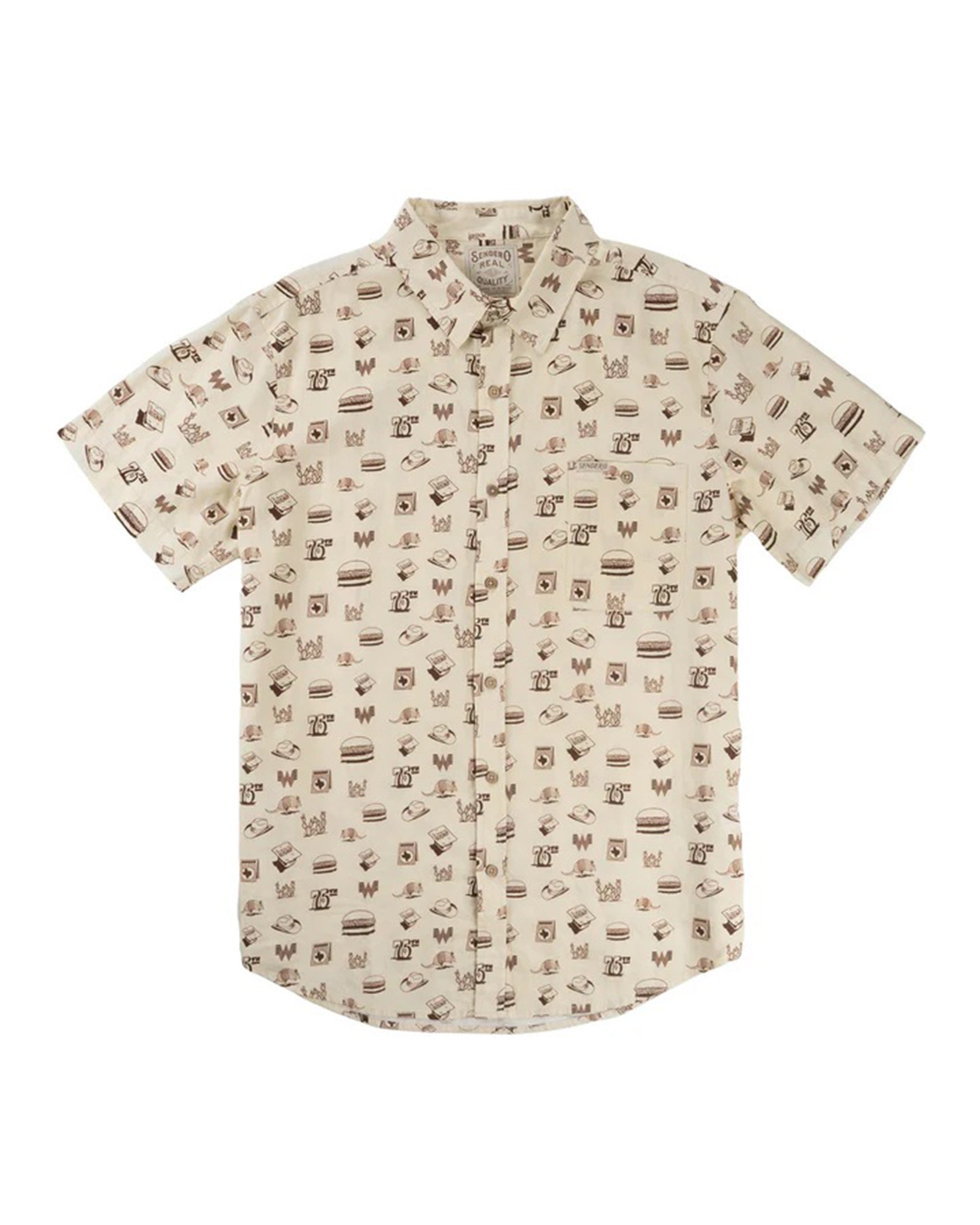 Sendero Provisions Co. Whataburger x Sendero City Slicker Short Sleeve Shirt - Hamburguesa Print
