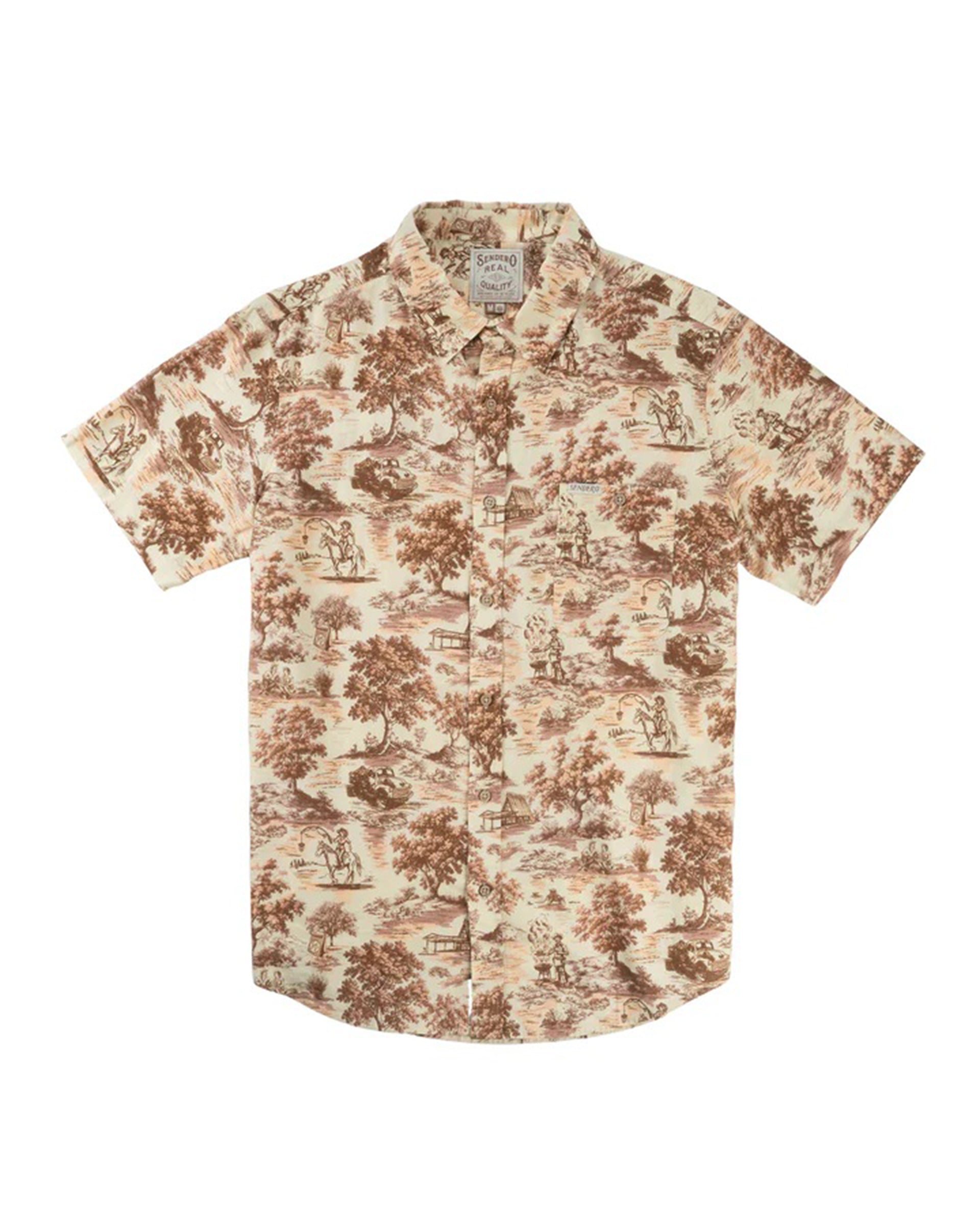 Sendero Provisions Co. Whataburger x Sendero City Slicker Short Sleeve Shirt  - Whataburger Toile