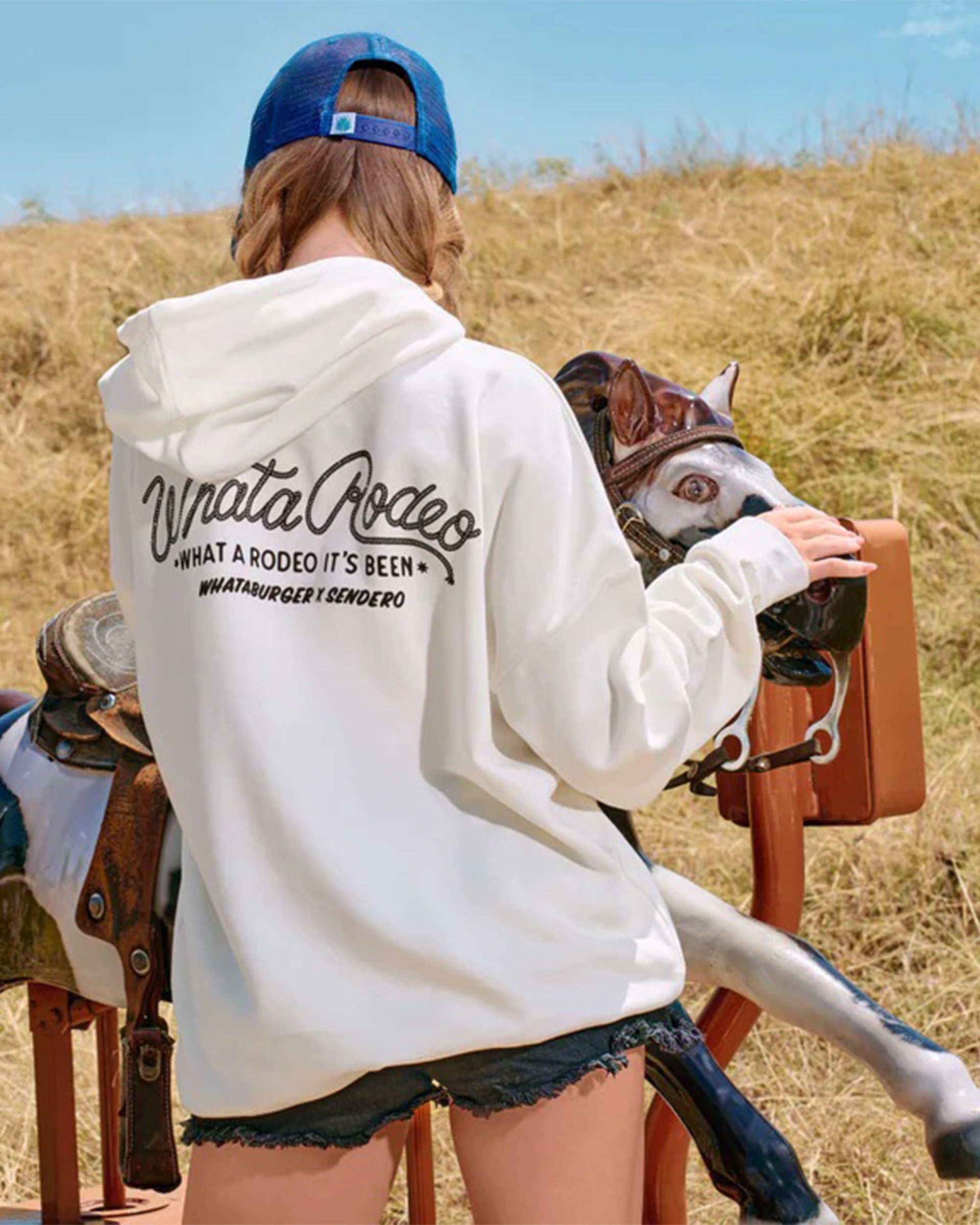 Sendero Provisions Co. Whataburger x Sendero Whatarodeo Hoodie - Vintage White