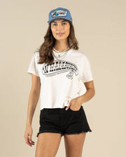 Sendero Provisions Co. Women's Whataburger x Sendero WhataRopin' Boxy Tee - Vintage White