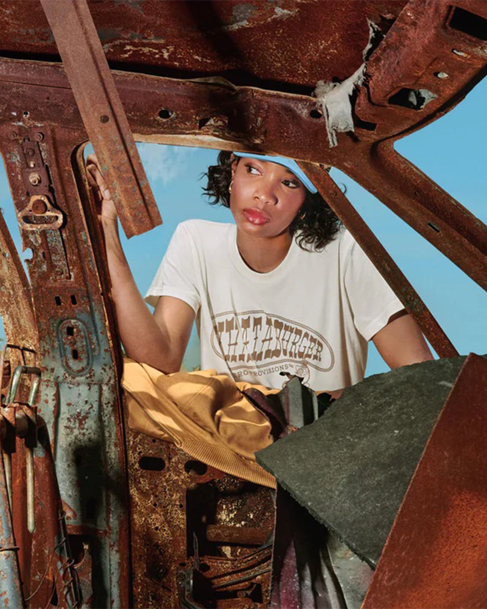 Sendero Provisions Co. Women's Whataburger x Sendero WhataRopin' Boxy Tee - Vintage White